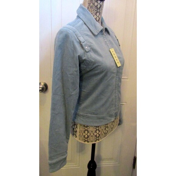 NWT Nordstrom Sorbe’ Jacket Womens Blue Ice Full Zip Corduroy Coat Size XS - Picture 5 of 9